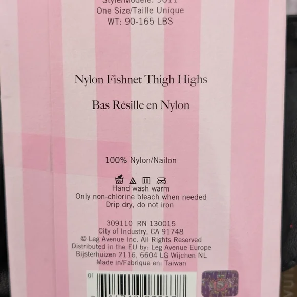 Leg Avenue Discontinued Groupie Luv Black Fishnet Thigh Highs New - Picture 5 of 5